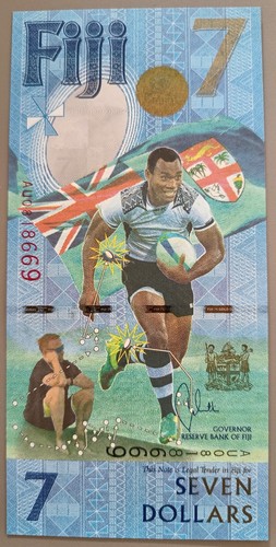 Banknote dollar fiji rugby - dollar,,