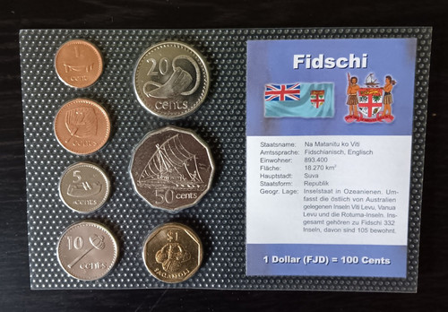 Kursmünzensatz fidschi - kursmünzensatz, in