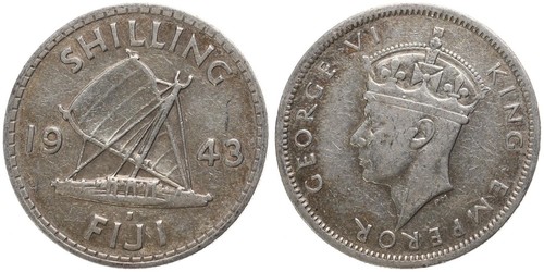 Fidschi fiji shilling 1943 - -,